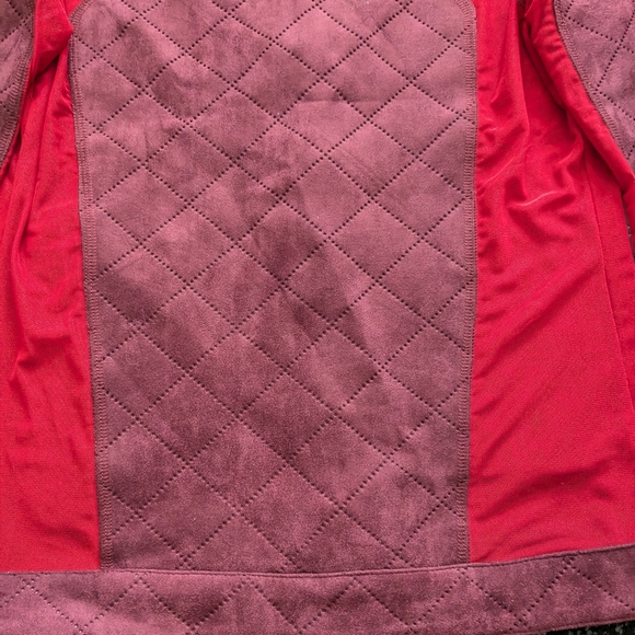 Brand new Burgundy cutout mesh quilted jacket size S - Picture 9 of 16